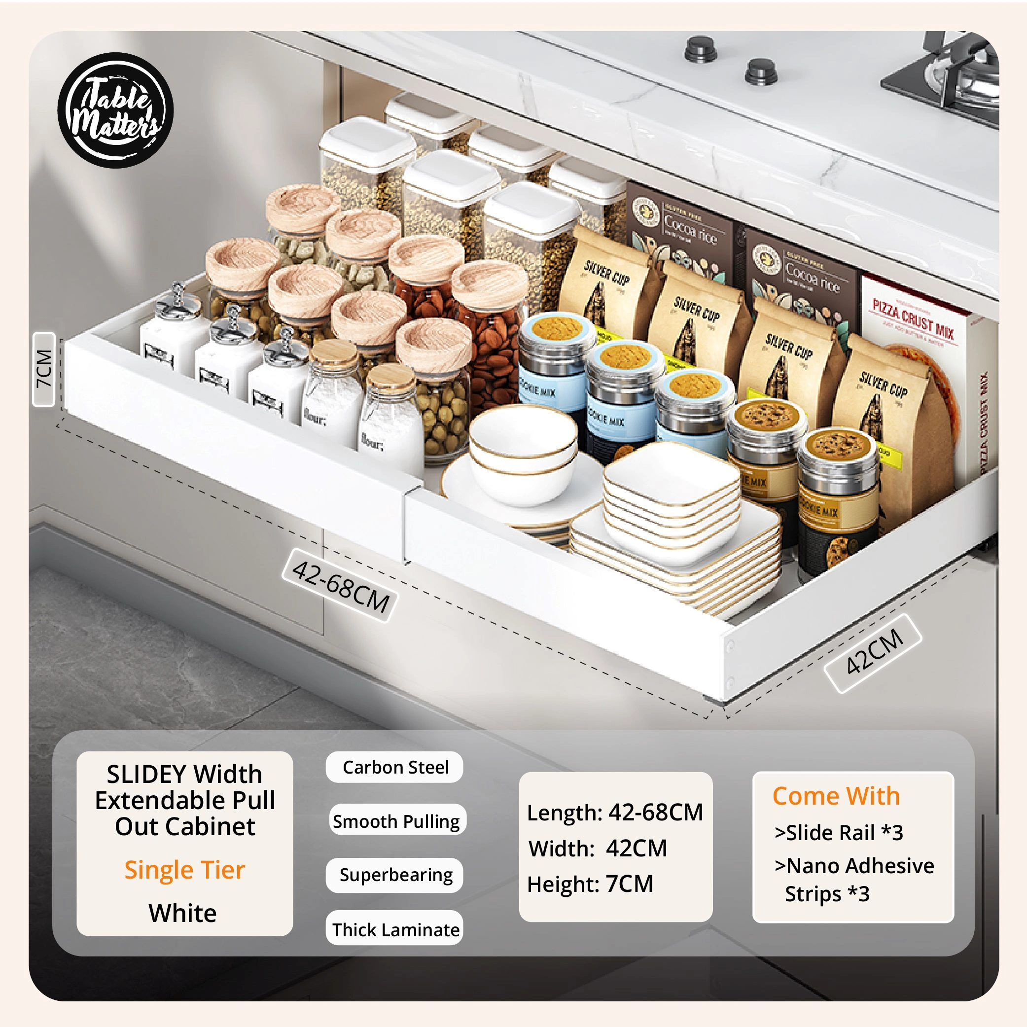 SLIDEY-Width-Extendable-Pull-Out-Cabinet-42-68cm-ProductListing-Square-17 Slidey Drill-Free Extendable Pull-Out Drawer Collection
